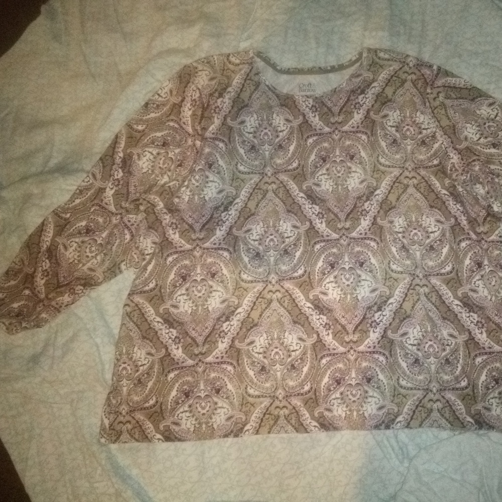 Nwot Croft and barrow long sleeve tee size 3x